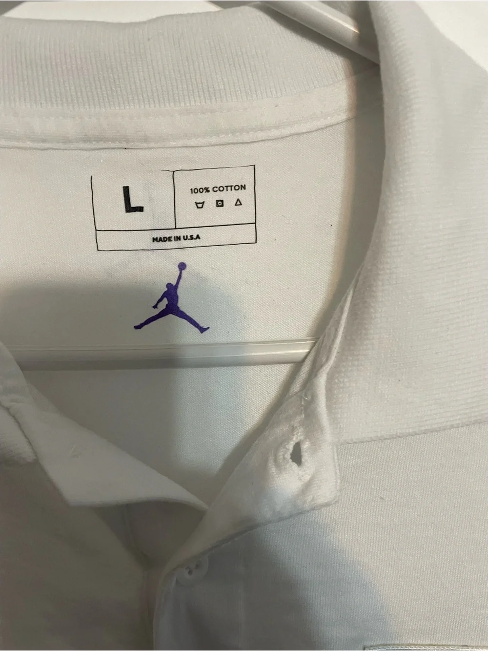 Charlotte Hornets all star 2019 coach polo Jordan shirt size L pre-owned